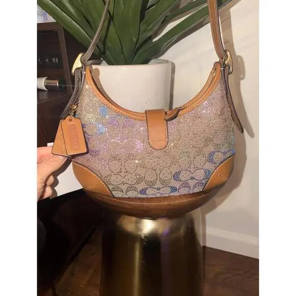 Coach rainbow crystal Hampton in signature jacquard - Picture 4 of 9